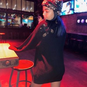Oversized Back Sweater Dress, you can dress this look up or down